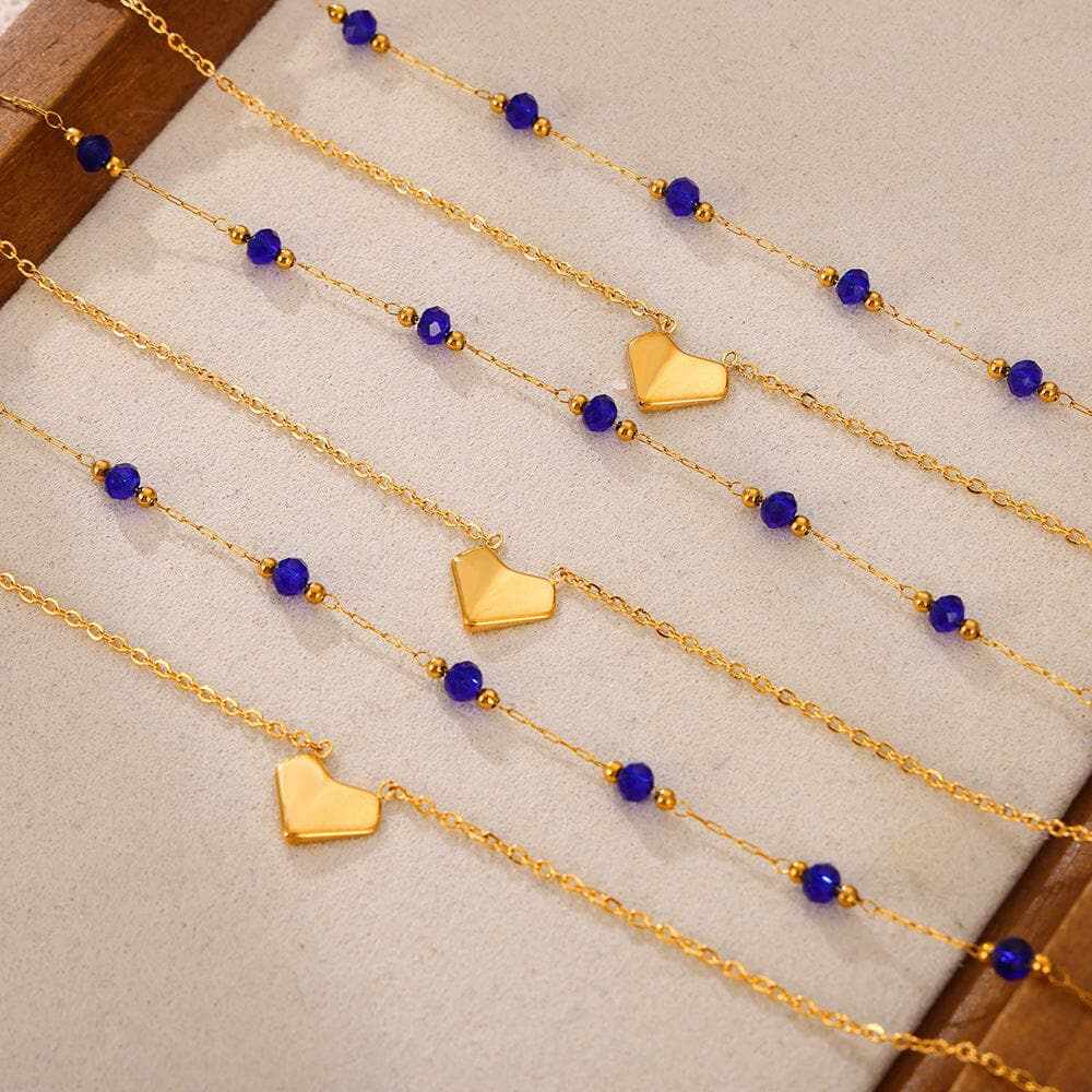 Elegant titanium steel crystal necklace - Love Salve